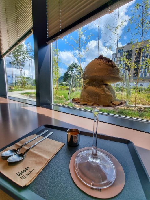 affogatp with warm espresso